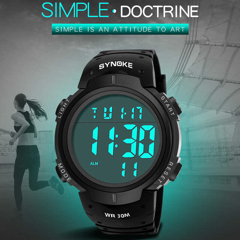 Waterproof SYNOKE 30M Electronic LED Digital Watch Men Outdoor Man Sports Wrist Watches Stopwat es