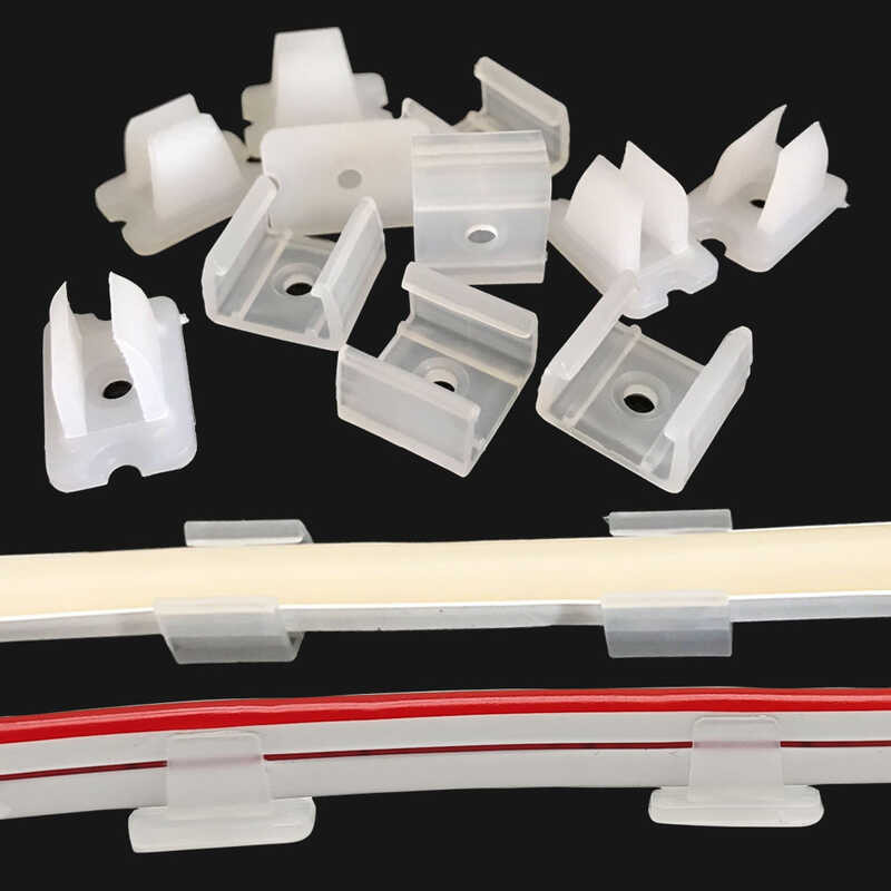 6mm 8mm 12mm 15mm LED Strip Fix Clips Holder Connector Accessories For Fixing 2835 Neon Light 2