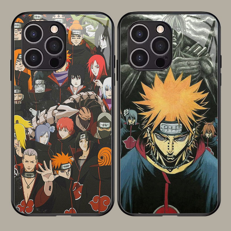 Kaca Mewah Casing untuk iPhone 6S 14 6 15 Plus Pro Max Case T-11 Akatsuki