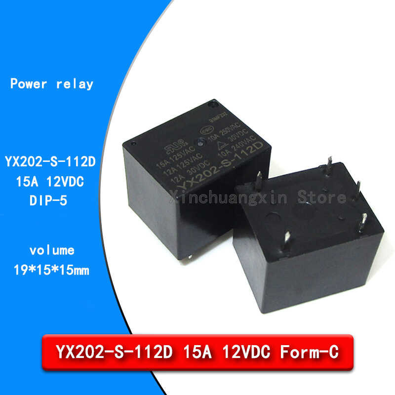 2 potongan Original YX202-S-112D 112DM 112DMF 4PIN/5PN 15A 12VDC Power cooker kettle relay umum