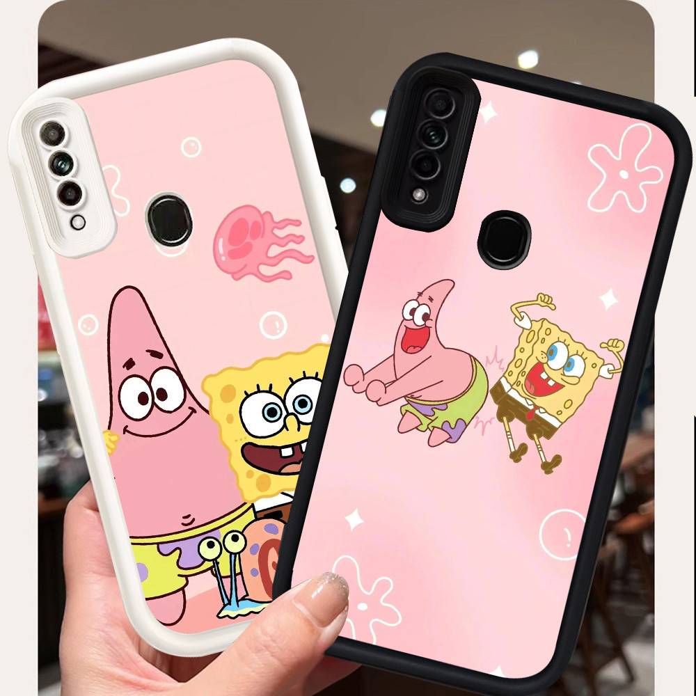 Casing untuk OPPO Reno 3 F15 A31 A91 Silikon Case H-90 SpongeBob