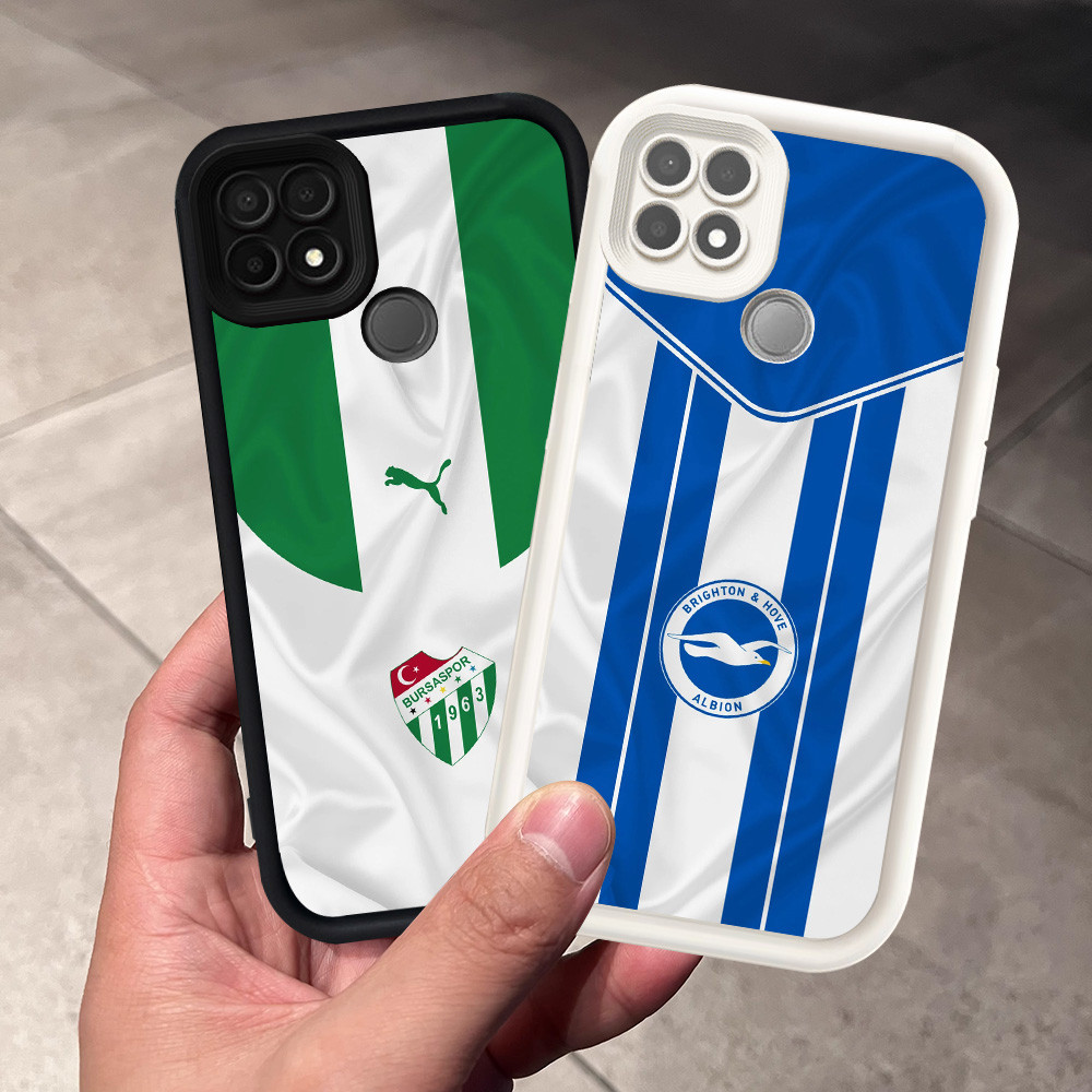 Casing untuk OPPO A35 A15 A15s Realme C15 C25S C25 C12 Silikon Case H-73 tim sepak bola