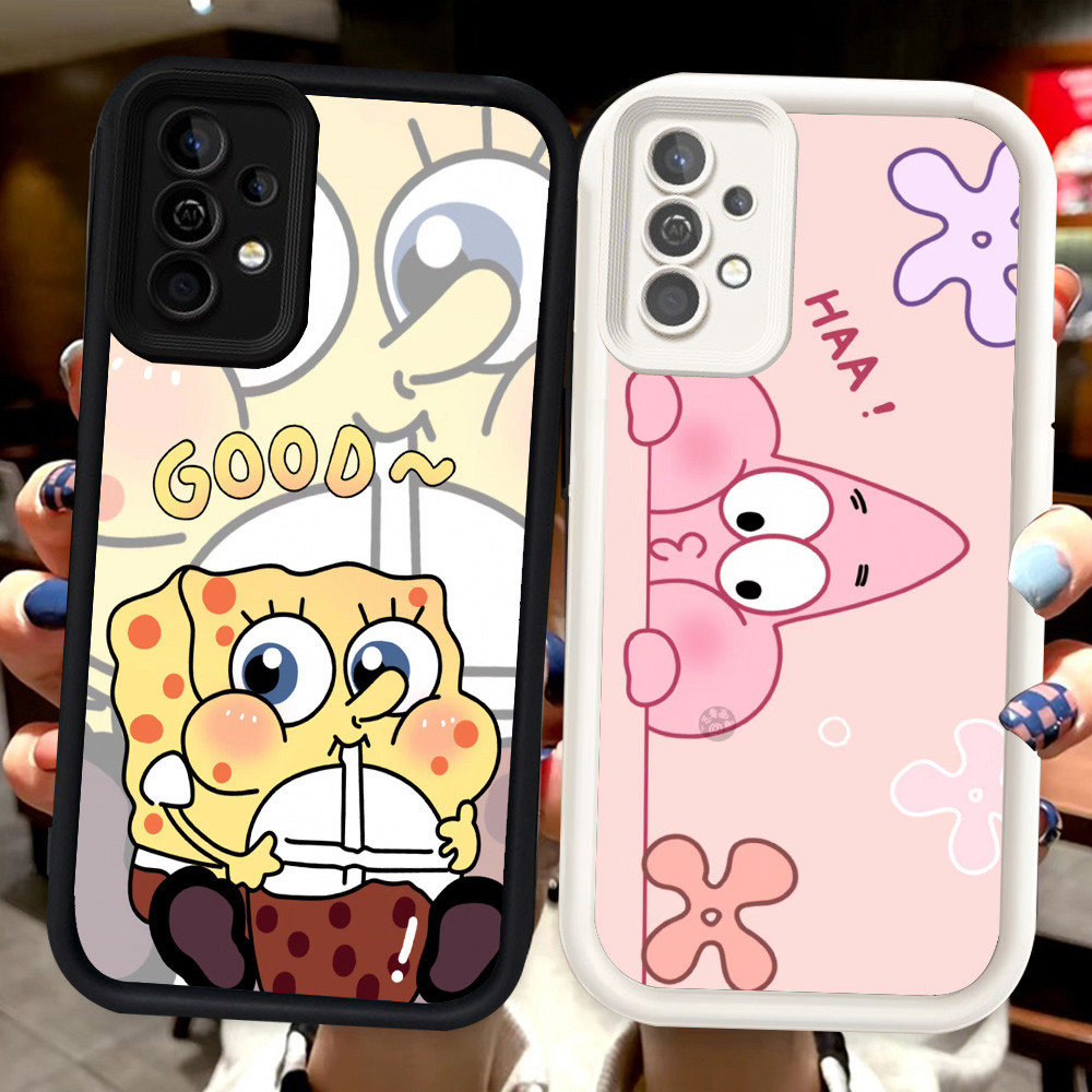Z-37 SpongeBob cartoon Putih Hitam Casing untuk Samsung Galaxy A32 A13 A33 A23 5G Case