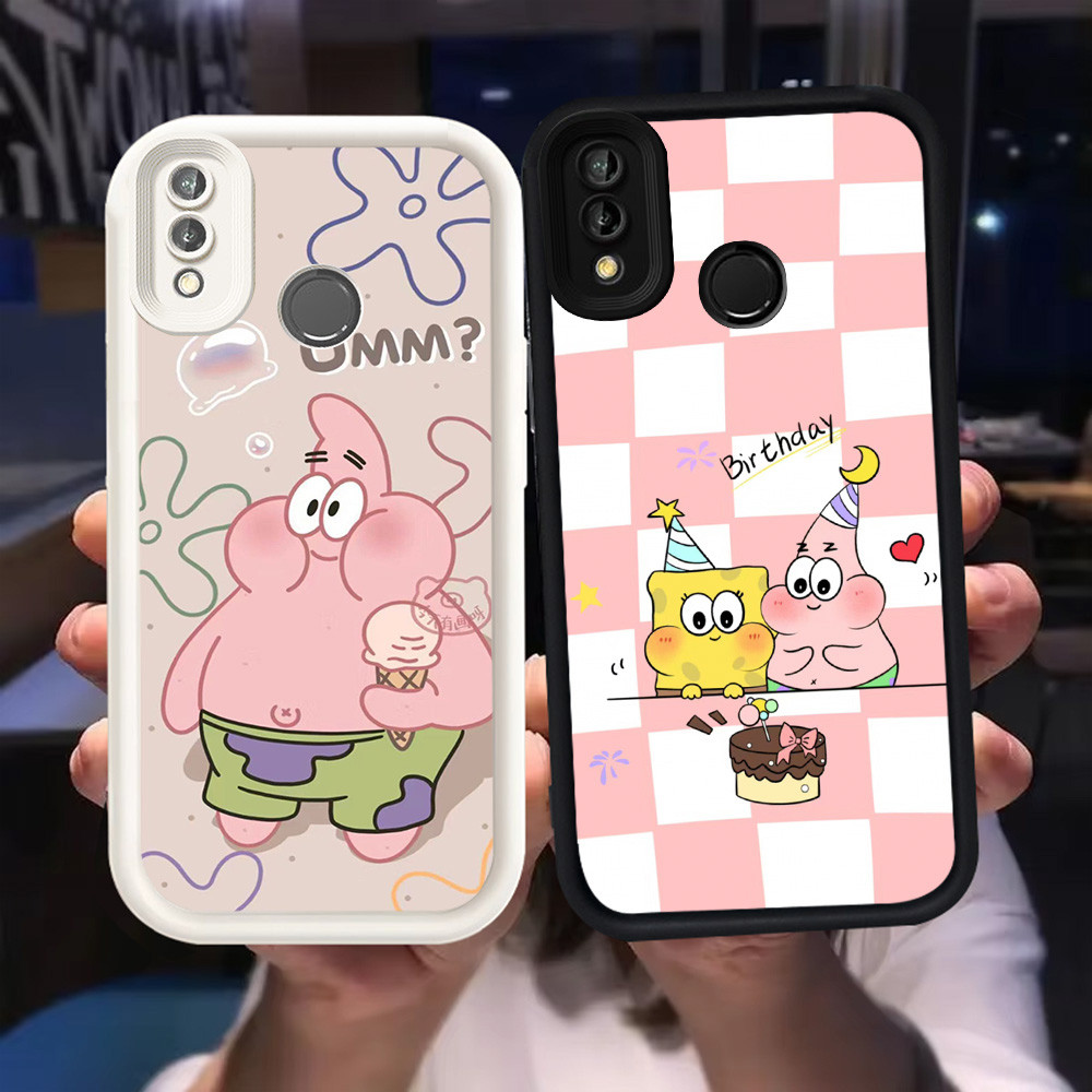 Z-44 SpongeBob Putih Hitam Casing untuk VIVO Y95 Y93 Y91 V15 Y91C Y91i Case