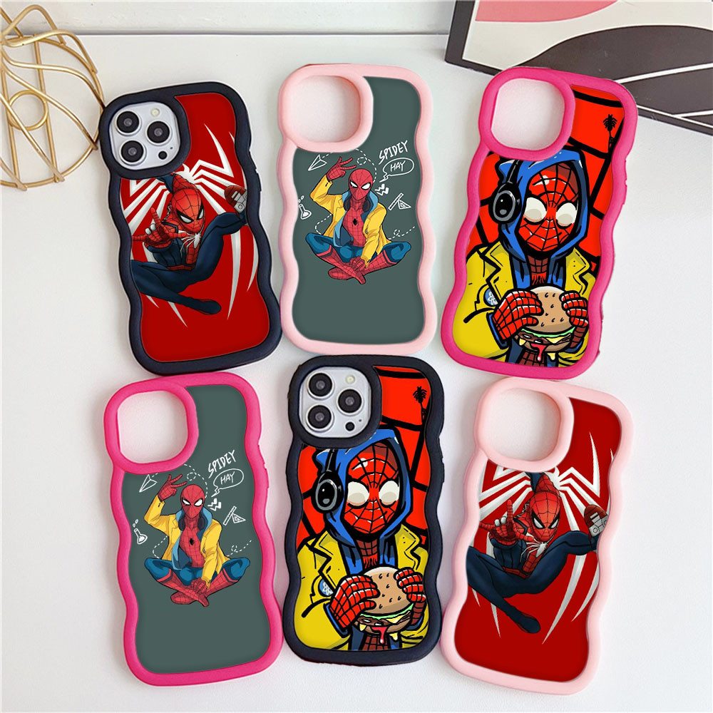 Casing untuk Realme C12 C11 C25 C21Y C21 C25S C25Y Kasus Anti Jatuh OV60 Spiderman