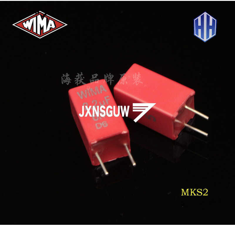 merah 10pcs WIMA s2 5mm 1UF 1.5UF 2.2UF 3.3UF 4.7UF 6.8UF 10UF 50V 63V 100V 105 155 225 335 475