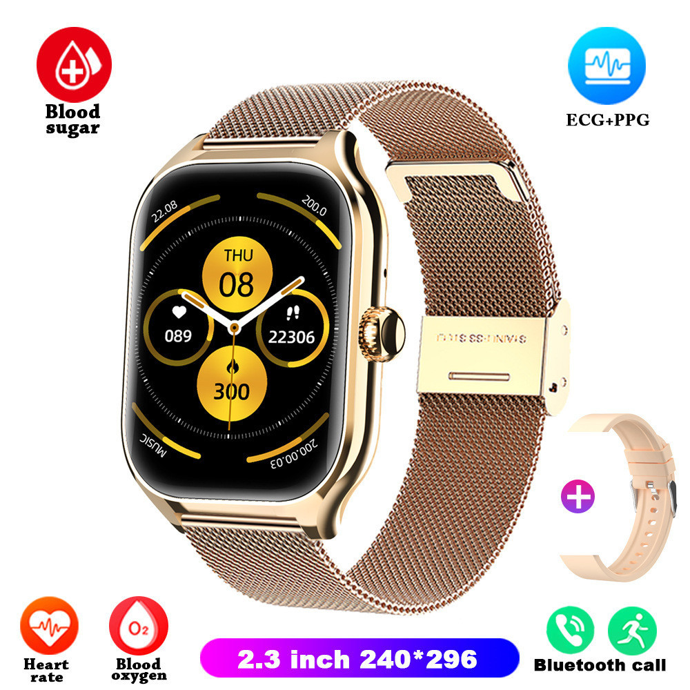 HW56 smartwatch 2.3 inci persegi layar penuh sentuhan Bluetooth membuat gelang pintar ponsel