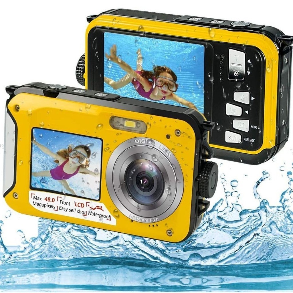 

Kamera bawah tunggal luar penuh HD 2.7K 48MP snorkeling dua layar kamera anti air digital