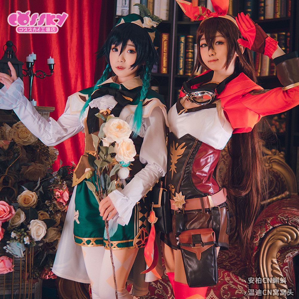 Cossky Genshin Impact Amber cos cute suit cosplay dress women's full school style
