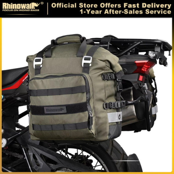 Rhinowalk Motorcycle SaddleBag 20L-30L versal Side With Removable 100% Waterproof Inner Bag Travel M