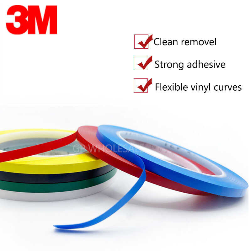 

3M 471 premium perfomance panjang tape vinil kuat 33M bundle set untuk Dekorasi, Masking 5mm BE