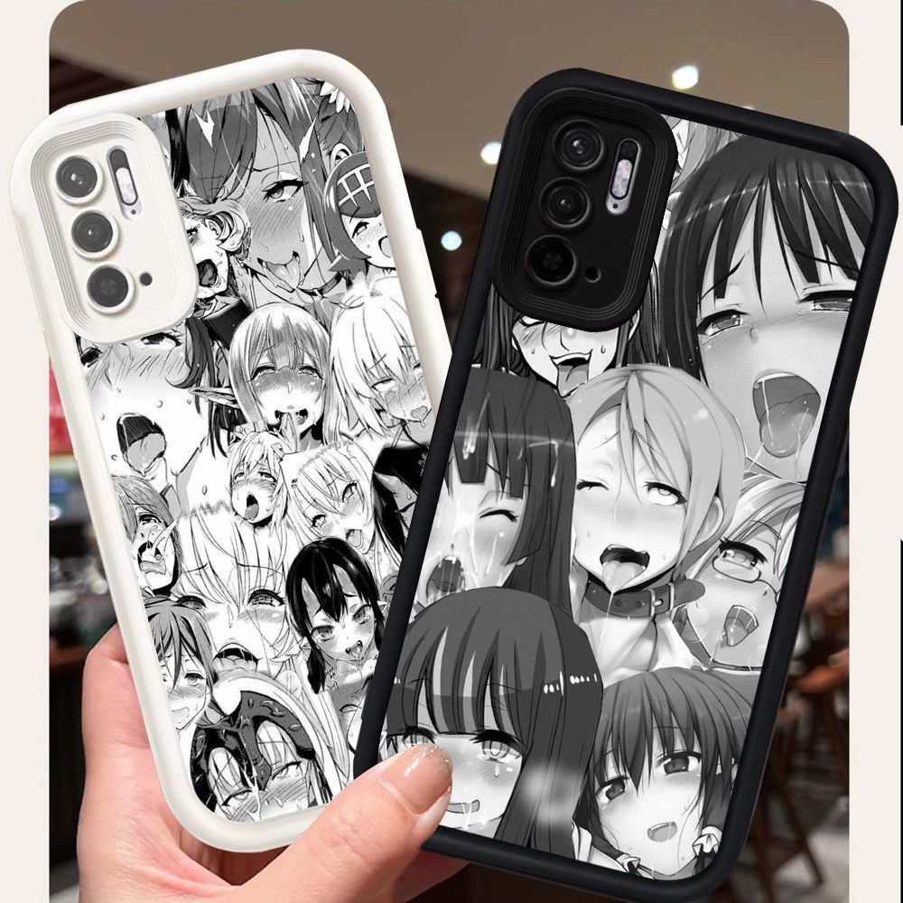 Casing untuk Xiaomi Redmi Note 10T 10 10S Pro 5G Silikon Case H-19 Ahegao Anime