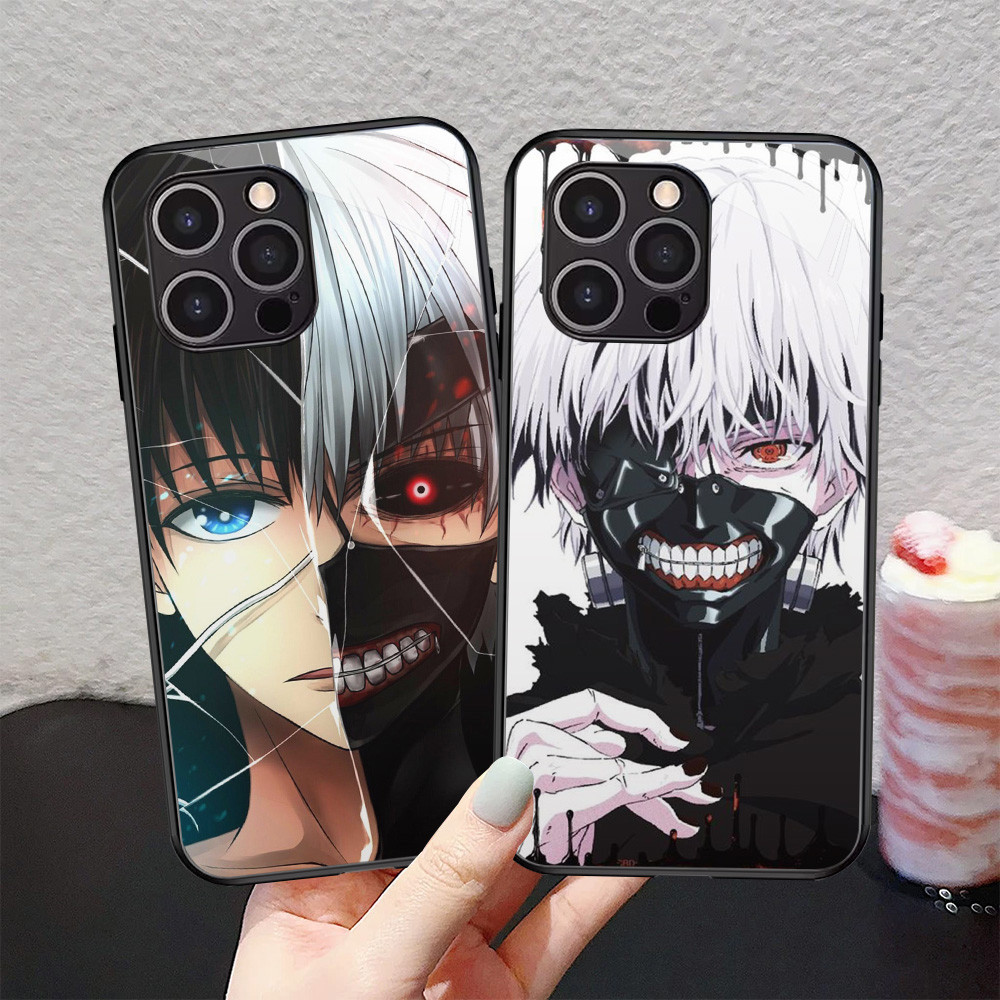 Kaca Mewah Casing untuk iPhone XS 12 Mini X XR 11 Pro Max Case T-50 Tokyo Ghoul