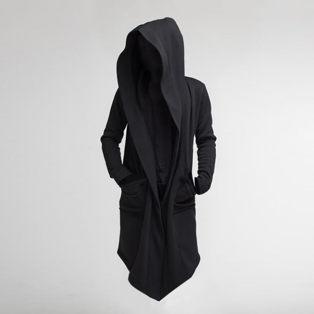 liburan pria dengan topi keren Trench Coat Extra Long Jacket Oversize untuk musim gugur