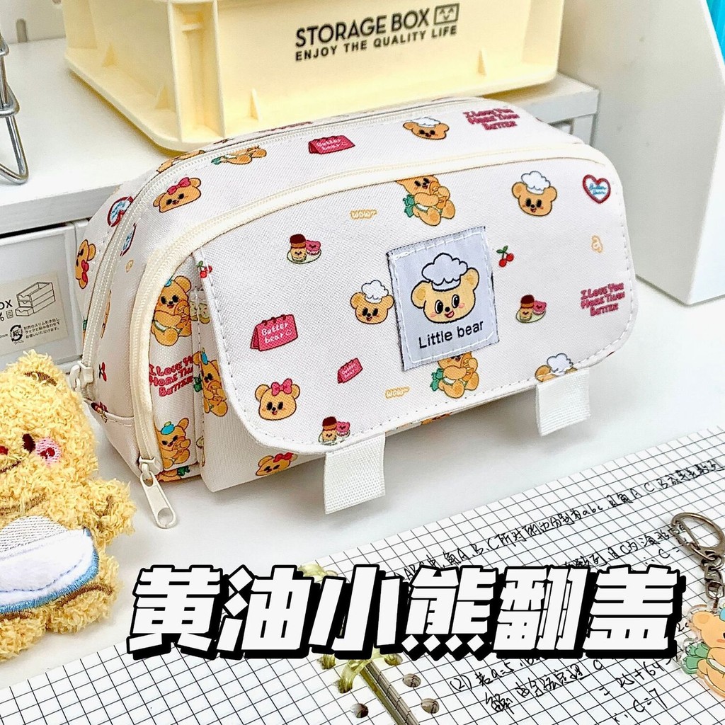 

Tempat Pensil Butir Manis Teddy Bear Flip Pen Bag Untuk Siswa Dengan Penampilan Tinggi, Niche Surat, Kapasitas Besar, Kantong Import