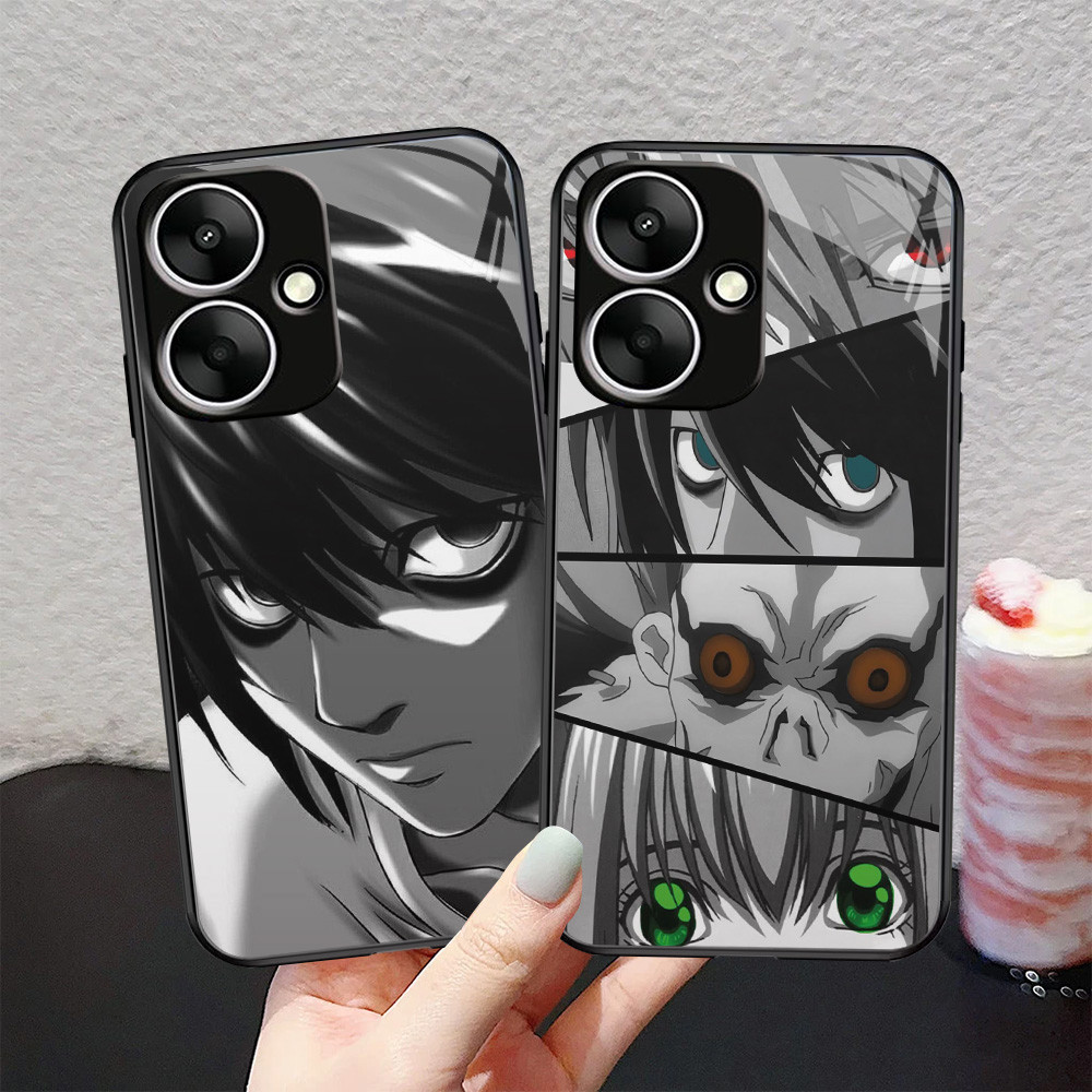 Kaca Mewah Casing untuk Xiaomi Poco X6 C65 Redmi Note 13 Pro Plus A2 A1 13C 5G T-3 Death Note