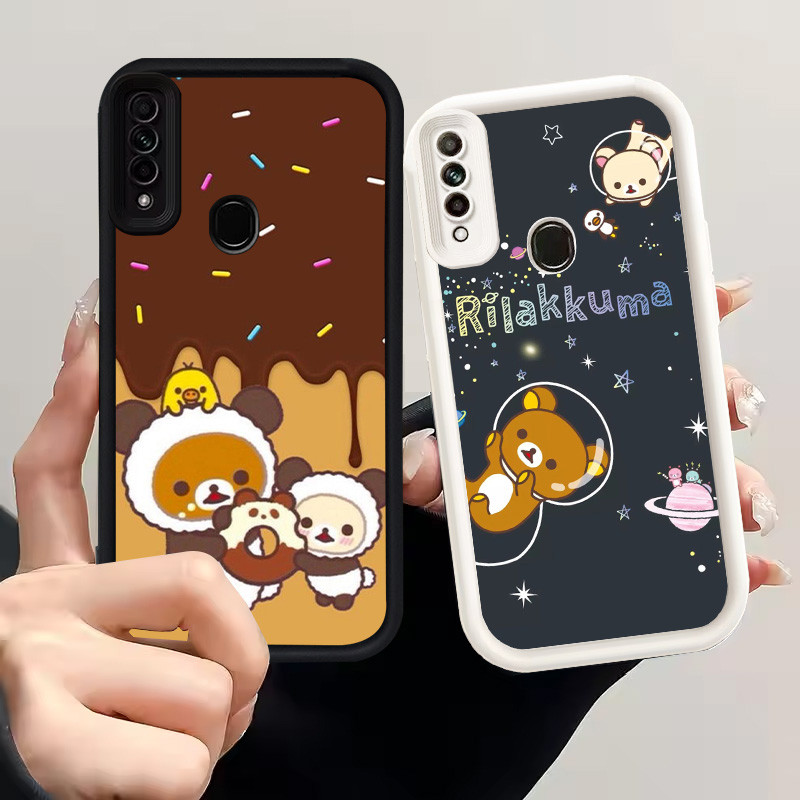 Casing untuk OPPO Reno 3 F15 A31 A91 Silikon Case H-57 Cute Rilakkuma