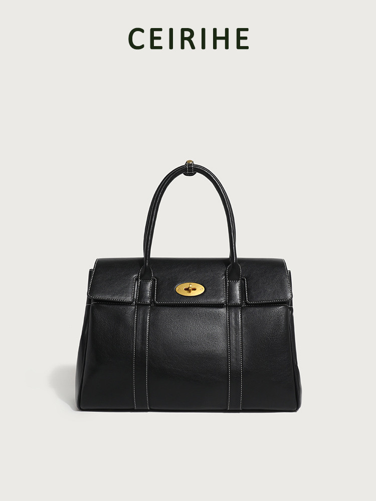 CEIRIHE besar kapasitas tote wanita perjalanan 2025 kulit asli baru tas bahu
