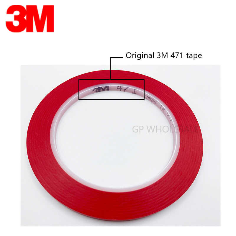 

3M 471 premium perfomance panjang tape vinil kuat 33M bundle set untuk Dekorasi, Masking 5mm BE