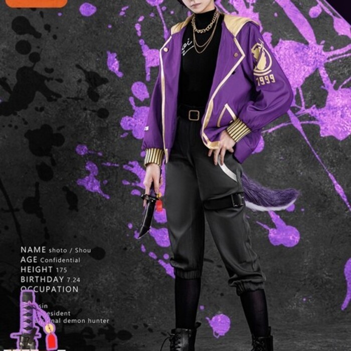 Dimensi berasaskan virtual idol anchor Vtuber shoto coswear puppy shxtou gaya pribadi set