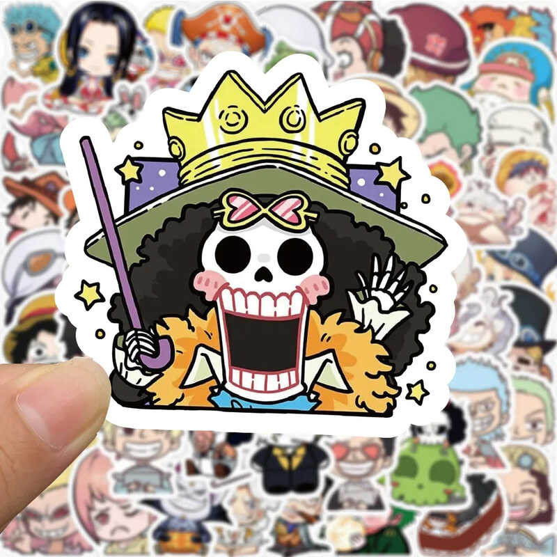 

￥ 10/30/50/100Pcs Anime ONE PIECE Luffy Gear Lima Chibi Stickers Kawaii Kids Cartoon Decals Water