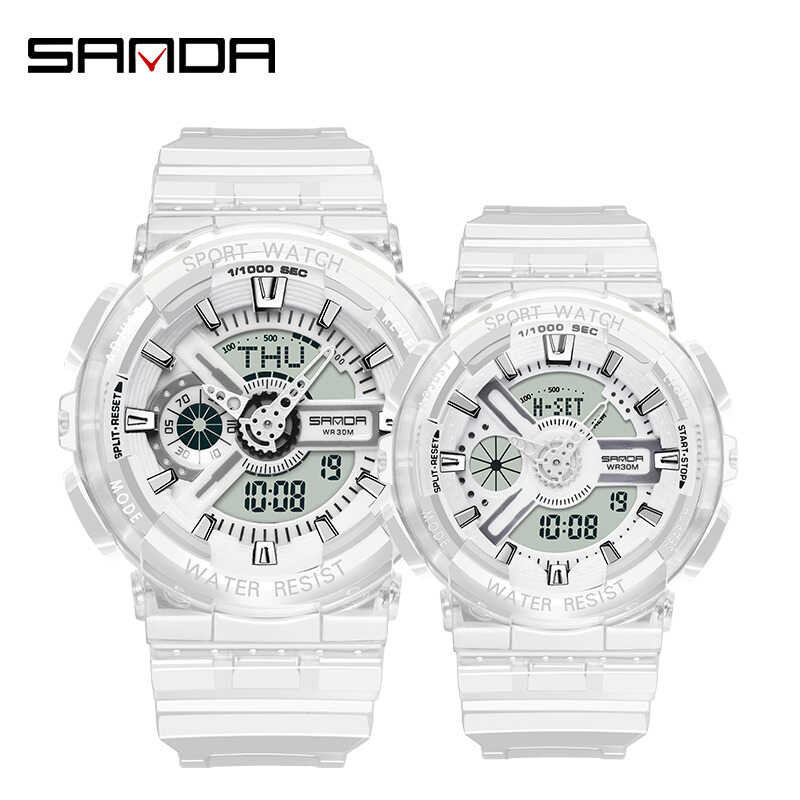 SANDA G Gaya Sports Pria dan Wanita Beberapa Waterproof Military Vibration Fashion Analog Quart aya