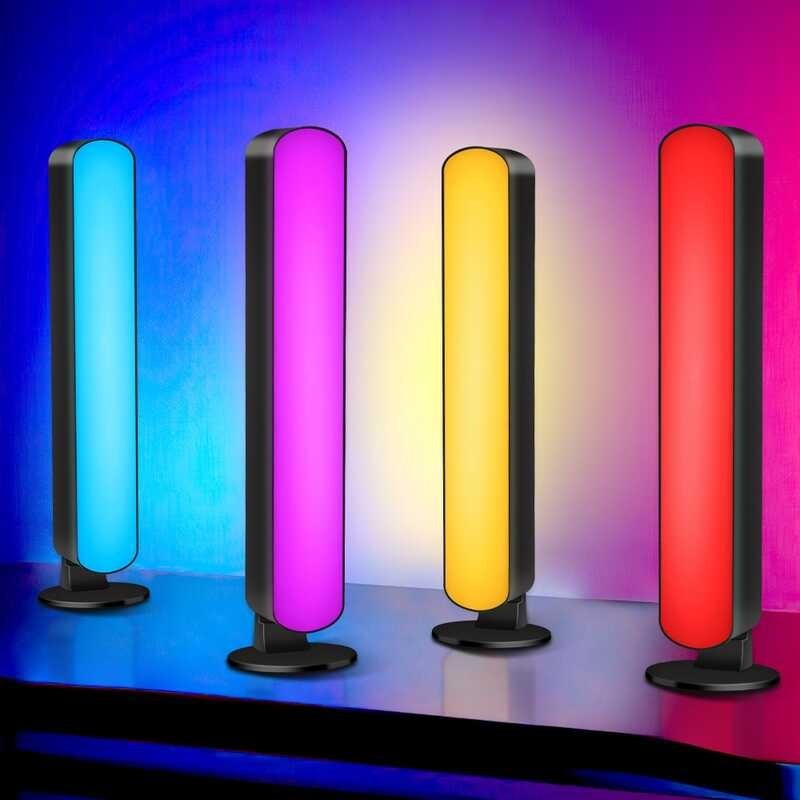 Music Sync LED Night Light Bars Atmosphere RGB Dengan Remote Control Untuk Gaming TV Bedroom De