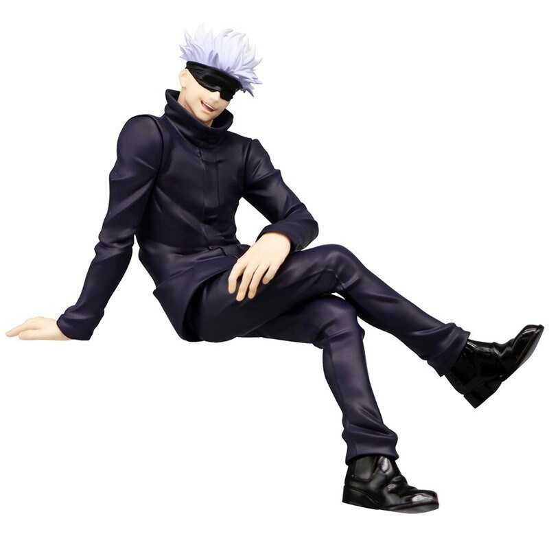 ￥ Gojo Satoru Baru 10Cm Anime Jujutsu Kaisen Action Figure Itadori Yuji Duduk Noodle Stopper Mode