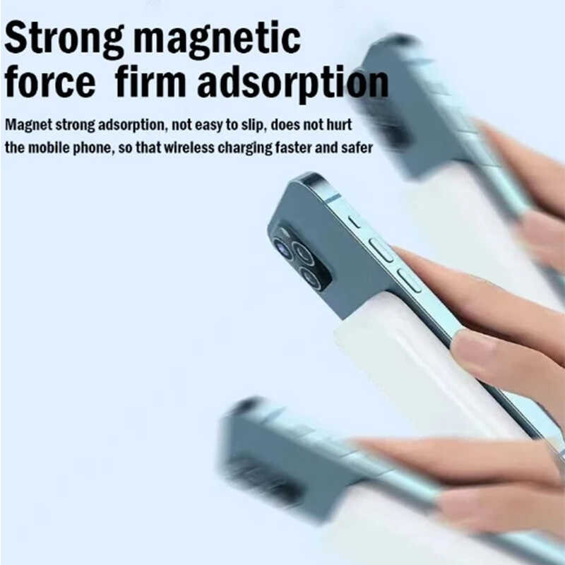 ￥ Powerbank Aman Portable Magnetic Wireless Power Bank Untuk Iphone 15 14 13 12 Pro Max Bantuan P