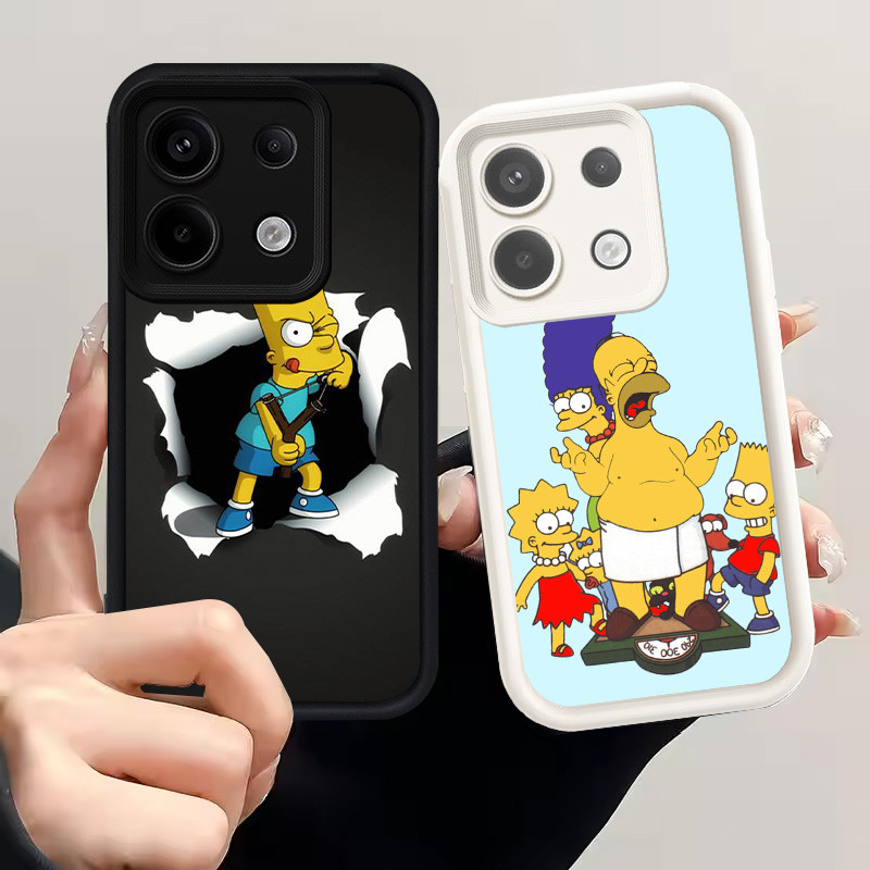 Casing untuk Xiaomi Redmi Note 13 Pro Plus 5G Silikon Case H-96 Bart Simpson