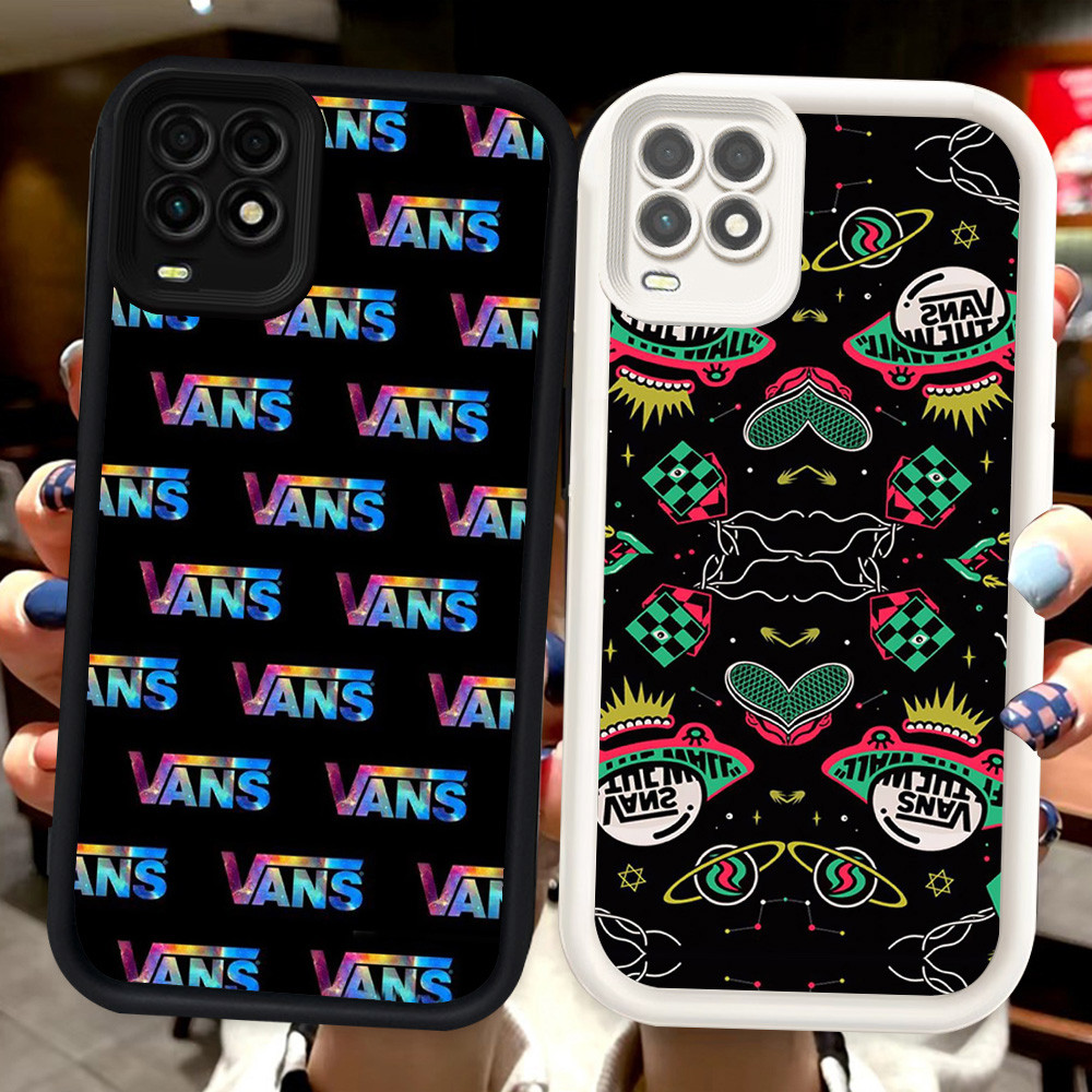 Z-54 V-vans Putih Hitam Casing untuk Realme 8 8S Pro 5G OPPO A54 Case
