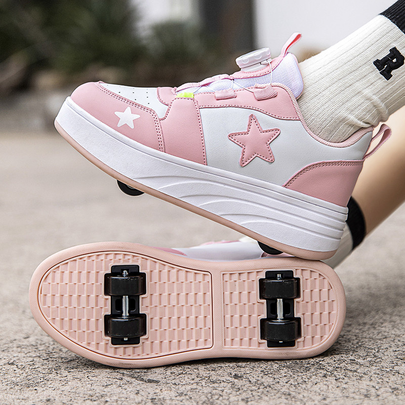 Sepatu Roda Anak  Sepatu berjalan anak populer baru dengan 4 roda, ukuran 29-41