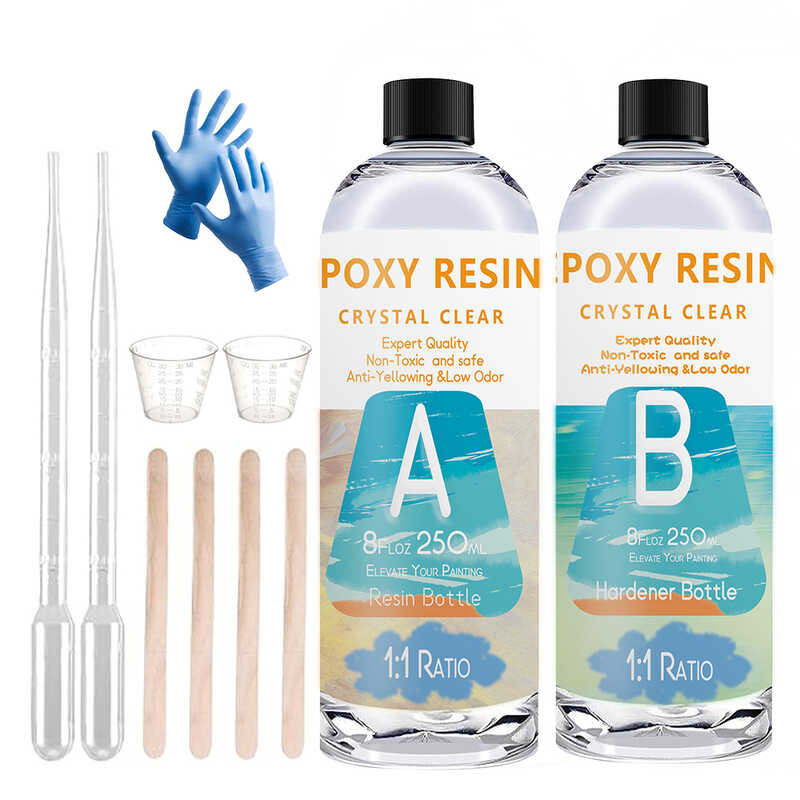 500 ml 1:1 AB Resin Epoxy Glue Set High Adhesives Sealers Crystal Clear Hardener Epoxies DIY Je