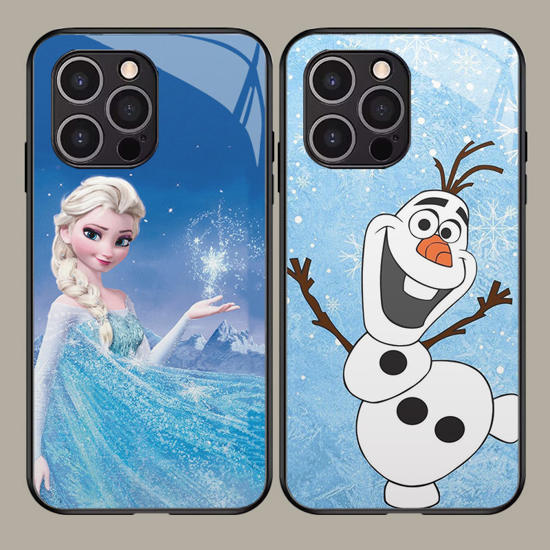 Kaca Mewah Casing untuk iPhone XS 12 Mini X XR 11 Pro Max Case J-48 Frozen