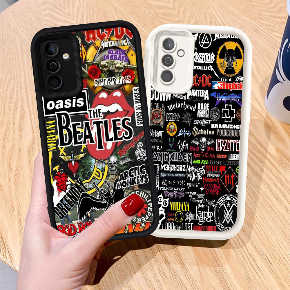 Casing untuk Samsung Galaxy M15 S24 S21 FE A55 5G Silikon Case H-94 Rock Band