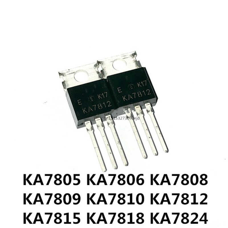 5pcs/ KA7805 Original KA7806 KA7808 KA7809 KA7810 KA7812 KA7815 KA7818 KA7824 TO-220