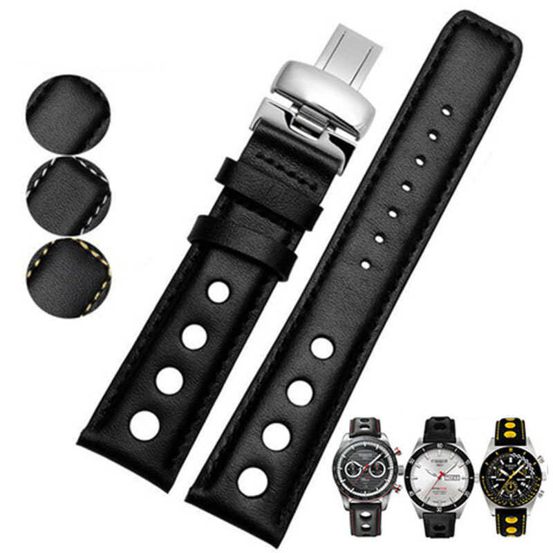 20 Kulit asli mm Strap for Tissot Sports Racing Series PRS516 T91 1853 Men Watchband with Butte
