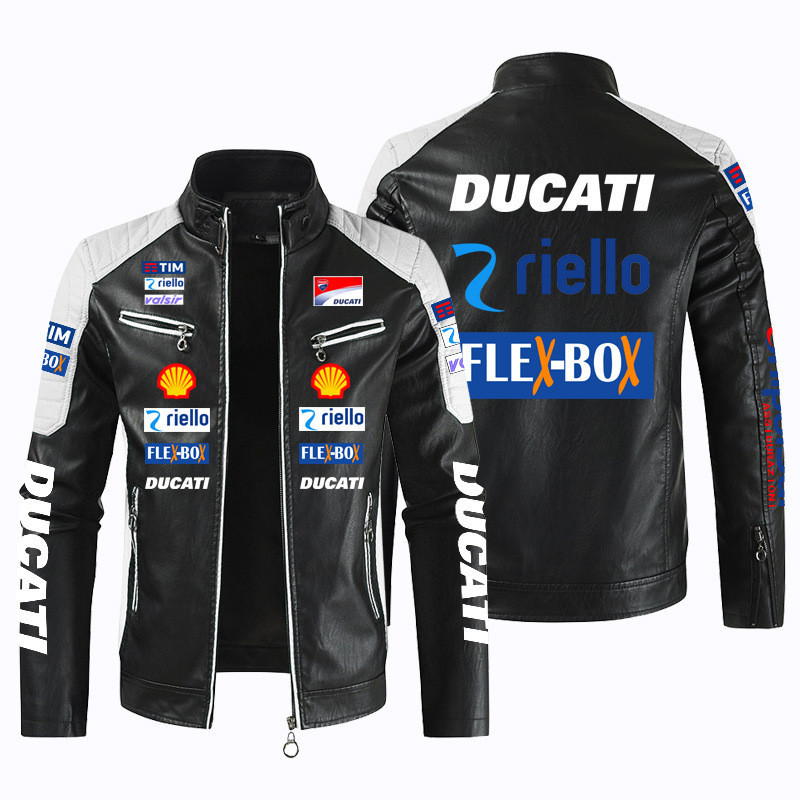 sepeda F1 Pakaian balapan motosikal kulit pria lengan jaket yang cocok untuk tim DUCATI