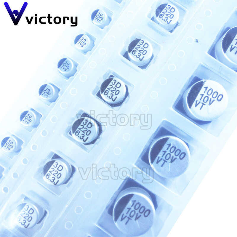 SMD Electrolytic 10pcs kondensator aluminium 6.3V 10V 16V 25V 35V 50V 1UF 2.2UF 4.7UF 10UF 47UF