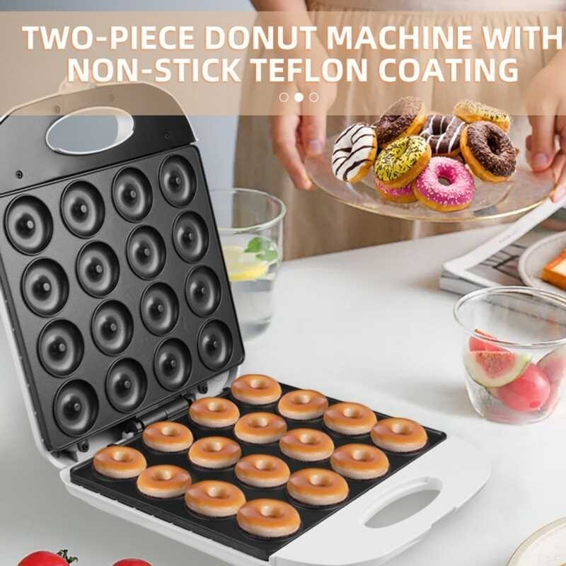 

Donut besar 16-hole sarapan rumah tangga round cake double-sided heating bread hine light