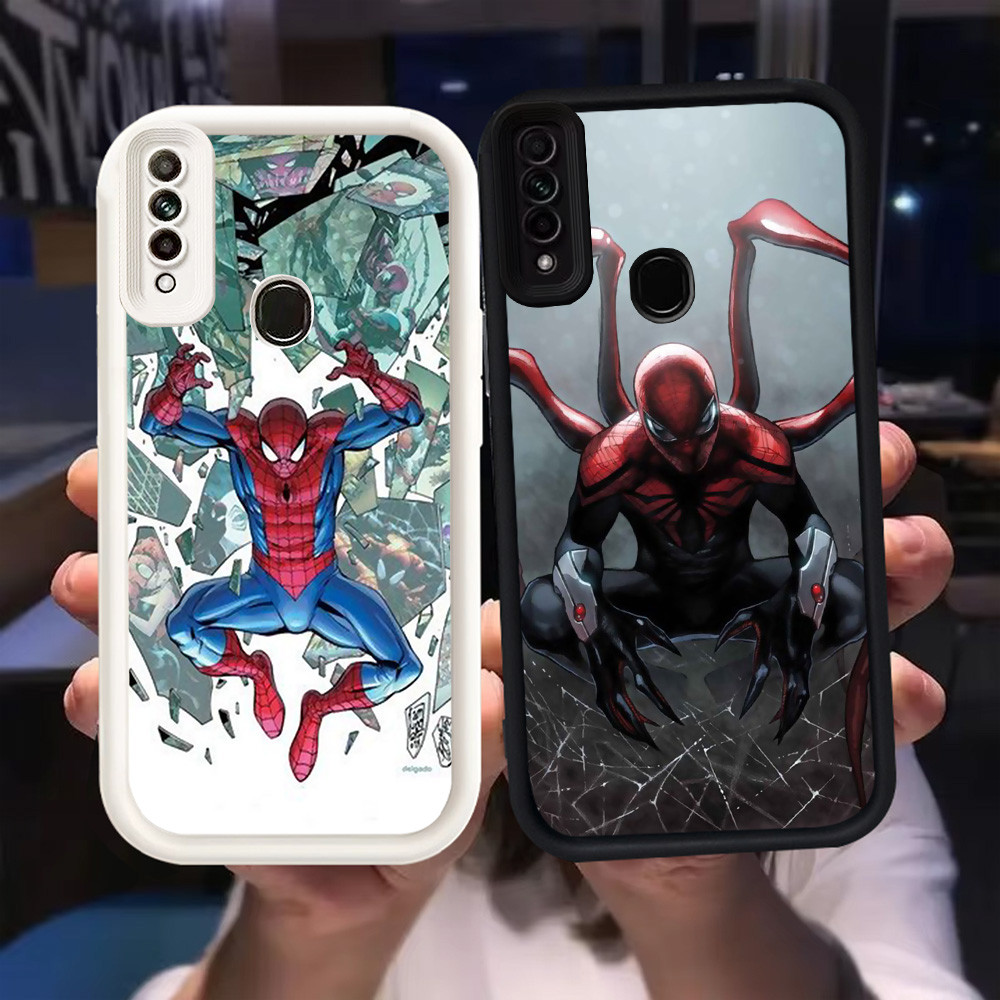 Z-26 Spider Man Putih Hitam Casing untuk OPPO A31 Reno 3 A91 F15 2020 Case