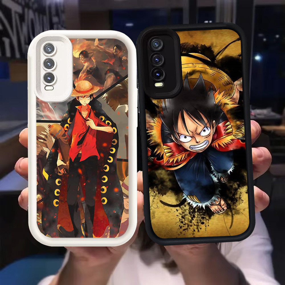 Z-52 One Piece Luffy Putih Hitam Casing untuk Samsung Galaxy A30 A50 A50s A30s Case