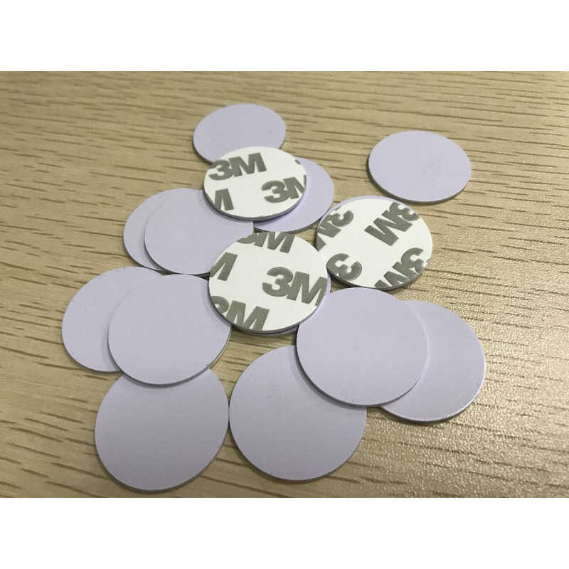 

125MHZ 25mm 1000pcs/lot 30mm 5577 smart ID sticker RFID Tag PVC Coin Card