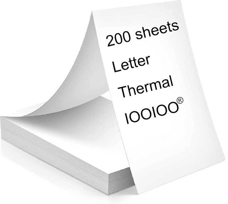 

200 1 pages, thermal printer paper 8.5 x 11, letter, folded, continuous, perforated, quick dry