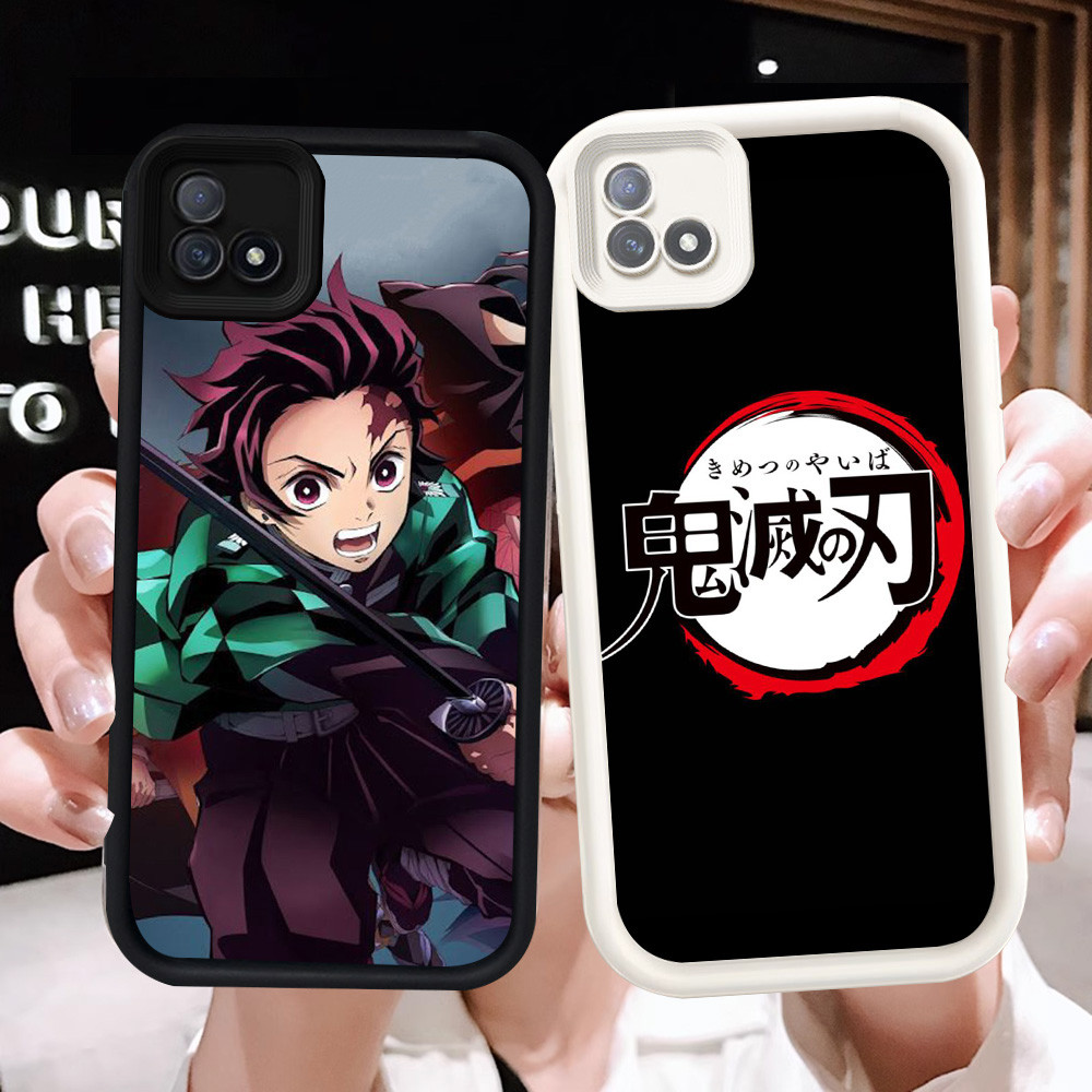 Z-1 Demon Slayer Putih Hitam Casing untuk Realme C11 2021 C20 C20A Case