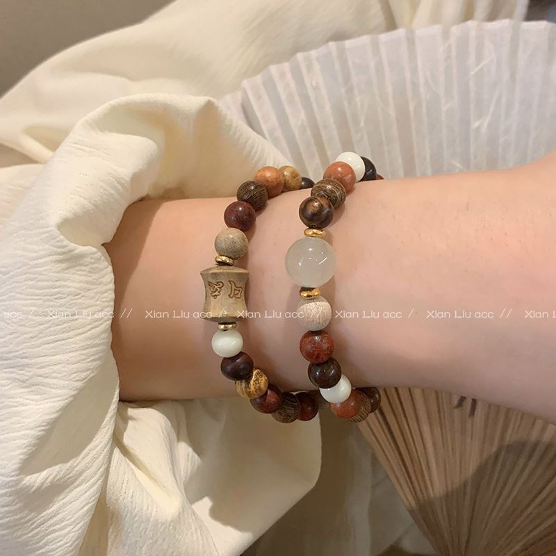 Gelang keberuntungan cendana gelang multi-manik untuk wanita 2024 gelang manik-manik gaya etnik baru