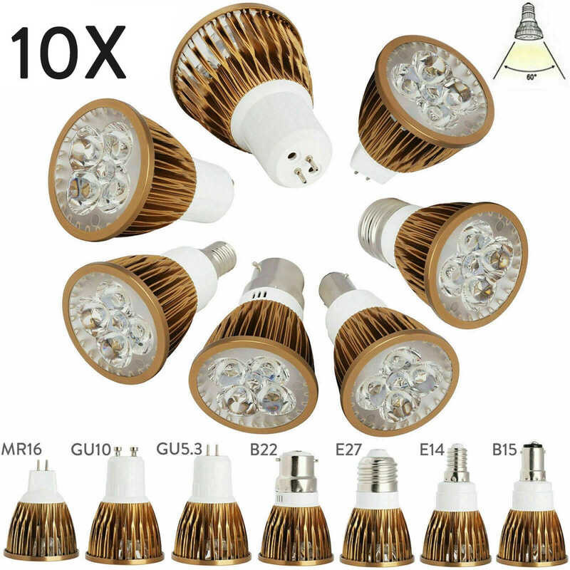 10pcs LED GU10 E12 B22 B15 E27 E14 MR16 DC 12V 9W 12W 15W Ganti Halogen AC 85-240V Lampu Gelomb