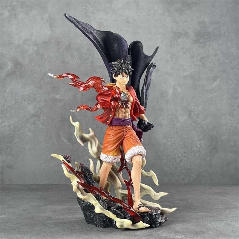 ￥ One Piece Luffy Pirate King Anime Toy Figure GK Garage Kits Action Resin Character Model Decora