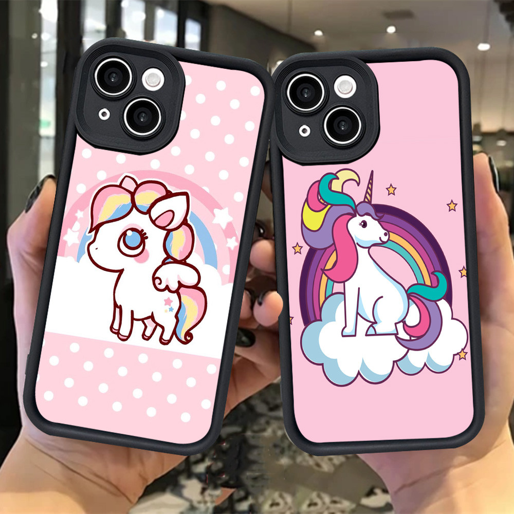 H-44 Cute Unicorn Casing untuk OPPO Reno A98 F15 A96 F9 11F 11 10 Pro 5G