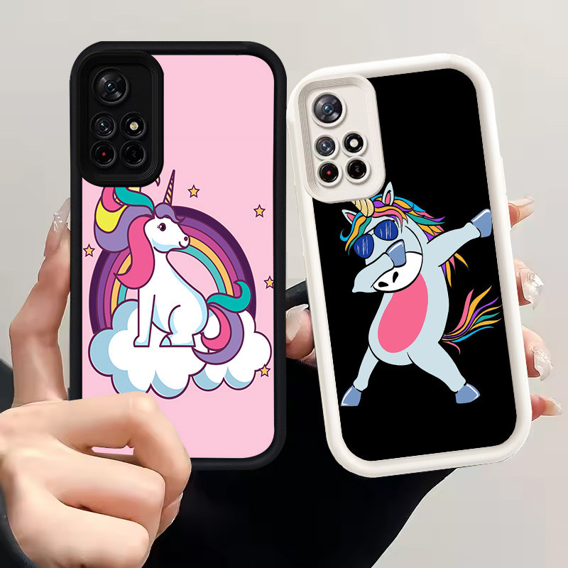 Casing untuk Xiaomi Redmi Note 11 SE 11S 11T Pro 5G Silikon Case H-44 Cute Unicorn